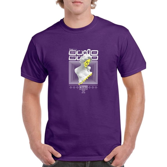 Abstract Statue W Melty Face T-Shirt Men -Image by Shutterstock, Male XX-Large