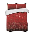 Abstract Stereo Cube 3 Pieces Quilt Set, 1 Quilt with 2 Shams, Modern ...