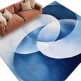 thumbnail image 1 of Abstract Stitching Area&nbsp;Rug 8x10ft Blue White Gradient Geometric Non-Slip&nbsp;Washable Square&nbsp;Rugs Soft Felt Indoor Floor Mat for Bedroom Kitchen Living Room Bathroom, 1 of 9