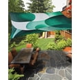 Abstract Stitching Sun Shade Sail 14'X18' White Green Curve Gradient UV ...