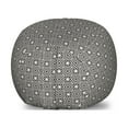 thumbnail image 1 of Abstract Storage Toy Bag Chair, Art Deco Inspired Geometric Pattern of Monochrome Latticework Circular Shapes, Stuffed Animal Organizer Washable Bag, Small Size, Black and White, by Ambesonne, 1 of 3