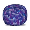 thumbnail image 1 of Abstract Storage Toy Bag Chair, Aurora Borealis Inspired Stars Pattern Northern Sky, Stuffed Animal Organizer Washable Bag, Large Size, Violet Blue Blue, by Ambesonne, 1 of 3