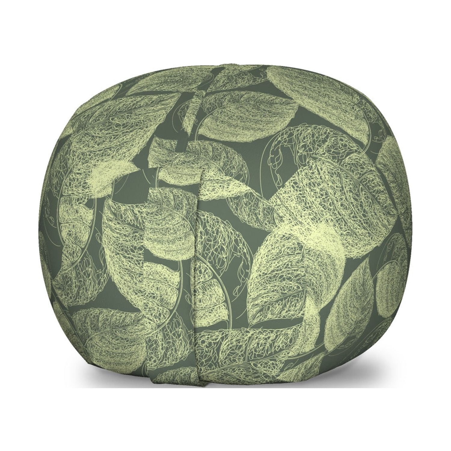 Abstract Storage Toy Bag Chair, Autumn Leaves Hand Drawn Art Style ...