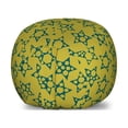 thumbnail image 1 of Abstract Storage Toy Bag Chair, Comic Graphics of Creative Star Formations with Round Hexagon Holes, Stuffed Animal Organizer Washable Bag, Large Size, Dark Teal Dark Yellow, by Ambesonne, 1 of 3
