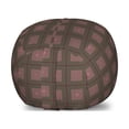 thumbnail image 1 of Abstract Storage Toy Bag Chair, Contemporary Geometric Pop Art Style Concentric Symmetric Squares, Stuffed Animal Organizer Washable Bag, Large Size, Dark Magenta and Fern Green, by Ambesonne, 1 of 3