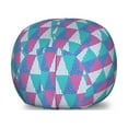 thumbnail image 1 of Abstract Storage Toy Bag Chair, Continuous Triangles Polka Dot and Stripes Geometric Print, Stuffed Animal Organizer Washable Bag, Large Size, Fuchsia Seafoam, by Ambesonne, 1 of 3