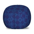 thumbnail image 1 of Abstract Storage Toy Bag Chair, Geometric Diamond Shaped Dashed Squares of Inner Circle Rings Mosaic, Stuffed Animal Organizer Washable Bag, Large Size, Dark Blue and Indigo, by Ambesonne, 1 of 3
