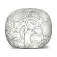 thumbnail image 1 of Abstract Storage Toy Bag Chair, Geometric Interlocking Circles Oval Shaped Round Ellipses Minimalist, Stuffed Animal Organizer Washable Bag, Small Size, Off White Charcoal Grey, by Ambesonne, 1 of 3