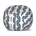 thumbnail image 1 of Abstract Storage Toy Bag Chair, Geometric Motifs Vertical Wavy Stripes from Triangles in Zigzag Design, Stuffed Animal Organizer Washable Bag, Small Size, Indigo and Champagne, by Ambesonne, 1 of 3