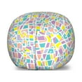 thumbnail image 1 of Abstract Storage Toy Bag Chair, Geometric Squares Triangles Irregular Shapes Cubes Repeating Elements Modern, Stuffed Animal Organizer Washable Bag, Small Size, Multicolor, by Ambesonne, 1 of 3
