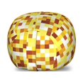 thumbnail image 1 of Abstract Storage Toy Bag Chair, Grunge Style Squares in Earth Tones Pixel Art Concept, Stuffed Animal Organizer Washable Bag, Small Size, Pastel Yellow Paprika, by Ambesonne, 1 of 3