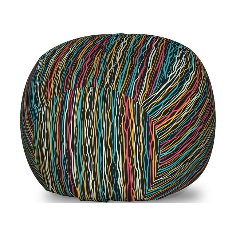 Abstract Storage Toy Bag Chair Modern Art Pattern with Vertical