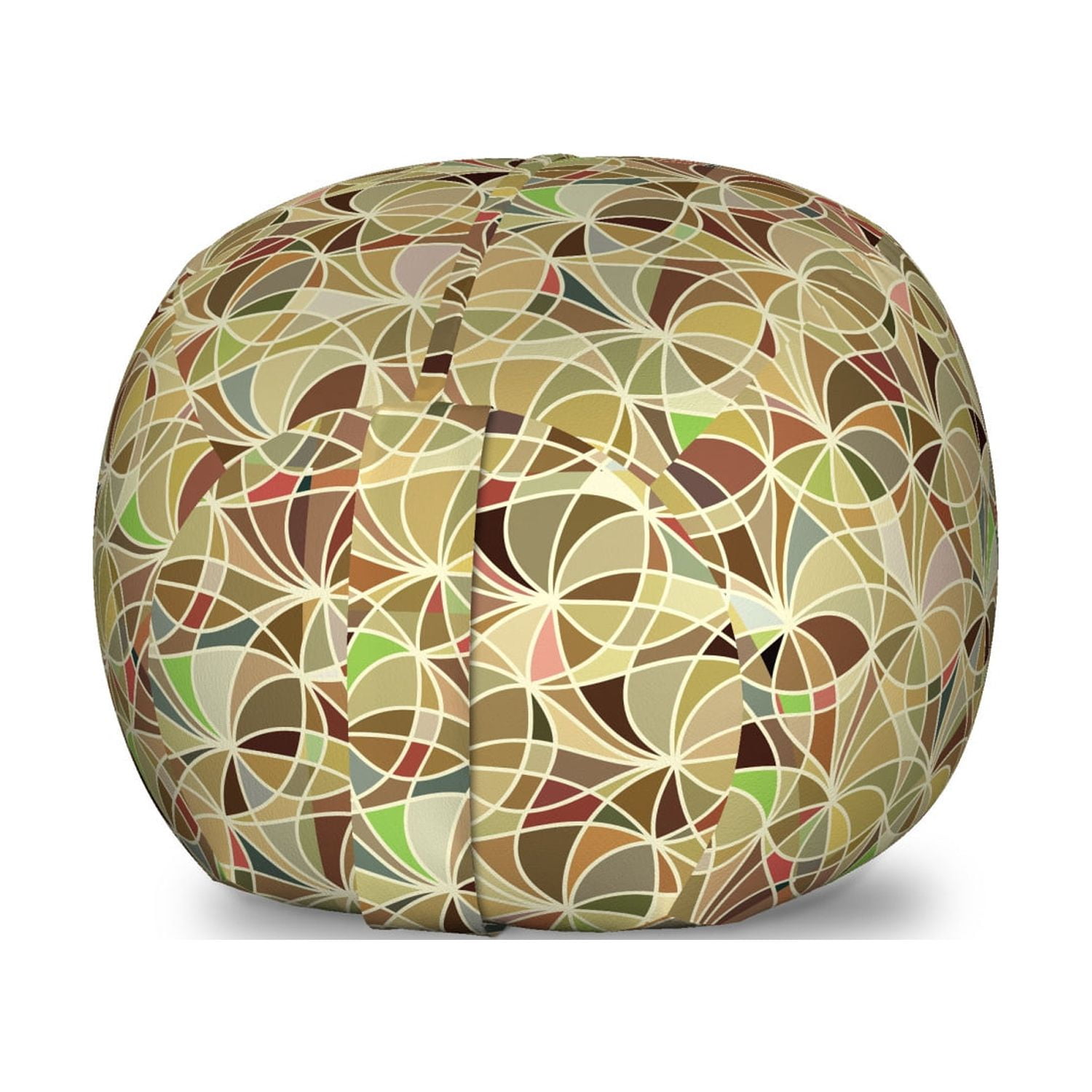 Abstract Storage Toy Bag Chair, Monochrome Swirly Entangled Lines on ...