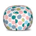 thumbnail image 1 of Abstract Storage Toy Bag Chair, Pastel Big Polka Dots Grunge Style Creative Geometric Round Shaped Ovals, Stuffed Animal Organizer Washable Bag, Small Size, Multicolor, by Ambesonne, 1 of 3