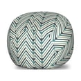 thumbnail image 1 of Abstract Storage Toy Bag Chair, Pattern of Zigzags Geometric Details, Stuffed Animal Organizer Washable Bag, Large Size, Sage Green Cadet Blue, by Ambesonne, 1 of 3