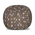 thumbnail image 1 of Abstract Storage Toy Bag Chair, Print of Diamonds Geometric Shapes Rhythmic Pattern, Stuffed Animal Organizer Washable Bag, Small Size, Dark Taupe Tan and Cocoa, by Ambesonne, 1 of 3
