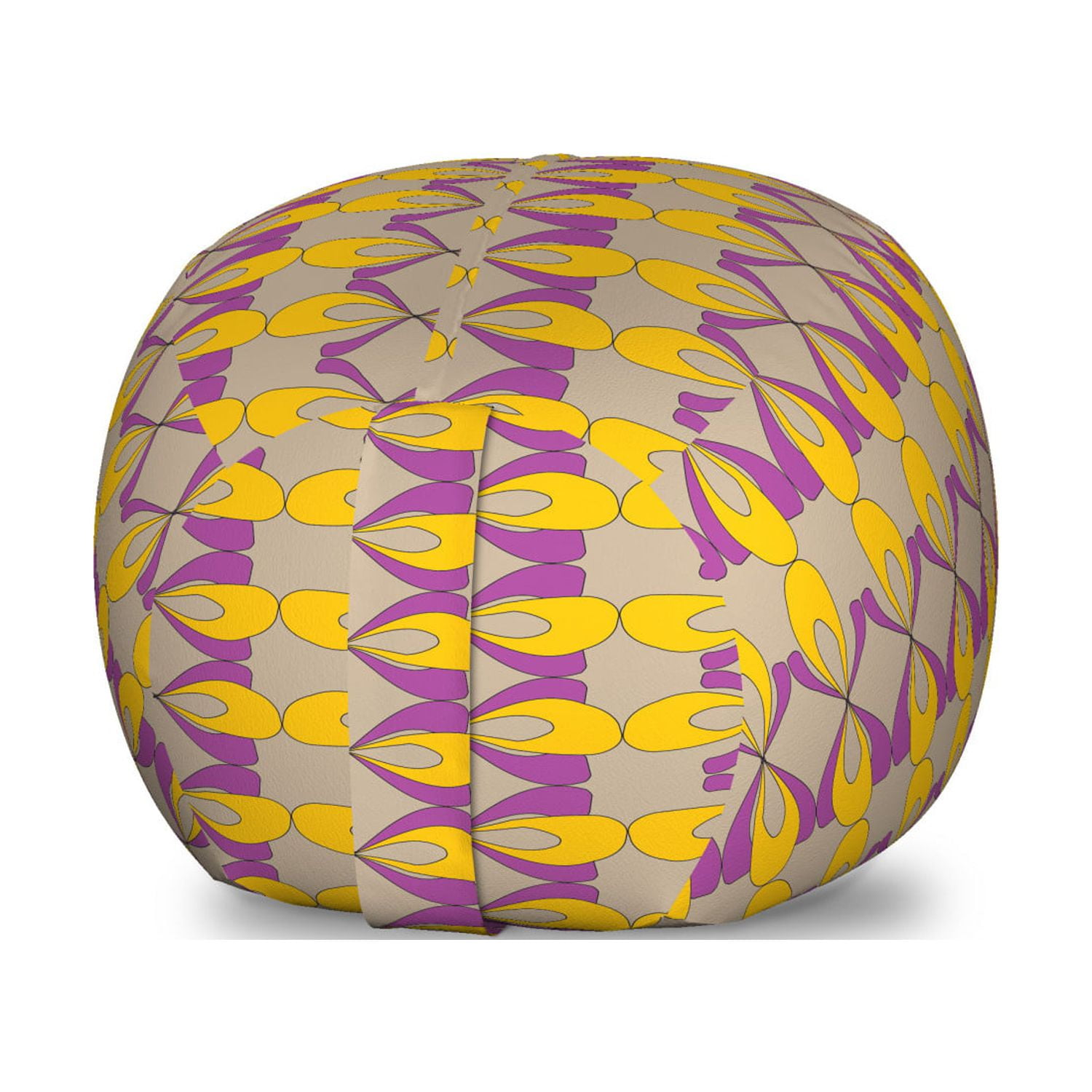 Abstract Storage Toy Bag Chair, Quirky Modern Scrolling Bows Pattern ...