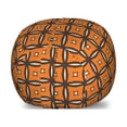 thumbnail image 1 of Abstract Storage Toy Bag Chair, Repeating Pattern with Retro Square Like Elements, Stuffed Animal Organizer Washable Bag, Large Size, Taupe Vermilion, by Ambesonne, 1 of 3
