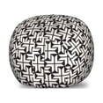 thumbnail image 1 of Abstract Storage Toy Bag Chair, Repetitive Geometric Monochrome Star Like Shapes Illustration, Stuffed Animal Organizer Washable Bag, Large Size, Eggshell Seal Brown, by Ambesonne, 1 of 3