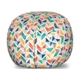 thumbnail image 1 of Abstract Storage Toy Bag Chair, Rhythmic Geometric Braid Motifs Dots Triangles Herringbone Style Arrangement, Stuffed Animal Organizer Washable Bag, Small Size, Multicolor, by Ambesonne, 1 of 3