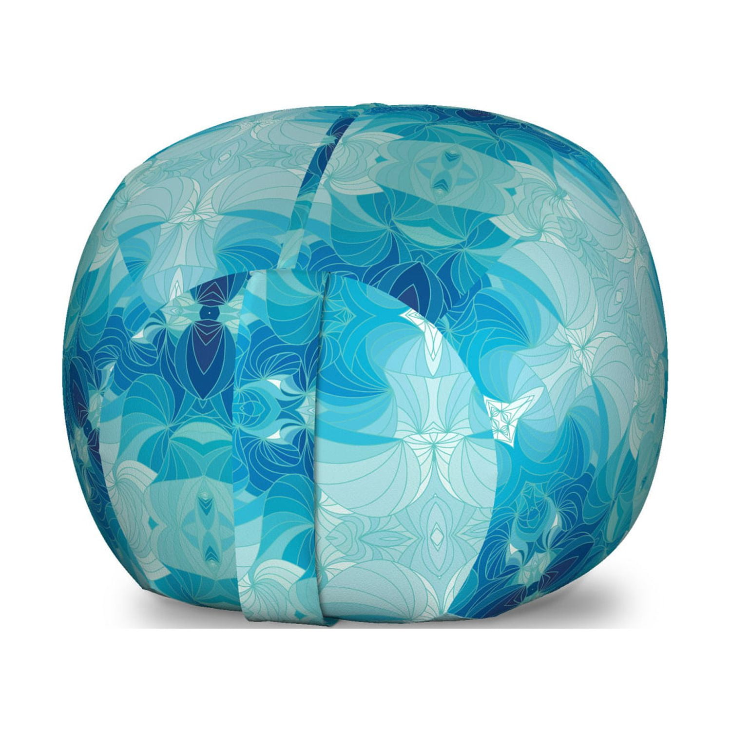 Abstract Storage Toy Bag Chair, Tangled Aquatic Motifs Nautical Theme ...
