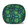 thumbnail image 1 of Abstract Storage Toy Bag Chair, Tribal Geometric Pattern with Triangle Rhombus and Circular Shapes Art, Stuffed Animal Organizer Washable Bag, Large Size, Green and Petrol Blue, by Ambesonne, 1 of 3