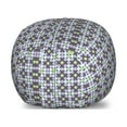 thumbnail image 1 of Abstract Storage Toy Bag Chair, Visual Echo of Symmetrical Design with Dots 70's Style Pattern, Stuffed Animal Organizer Washable Bag, Large Size, Purpleblue and Pistachio Green, by Ambesonne, 1 of 3
