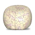 thumbnail image 1 of Abstract Storage Toy Bag Chair, Watercolor Unicorns Pattern with Pale Tones on Pastel Flower and Stars Background, Stuffed Animal Organizer Washable Bag, Large Size, Multicolor, by Ambesonne, 1 of 3