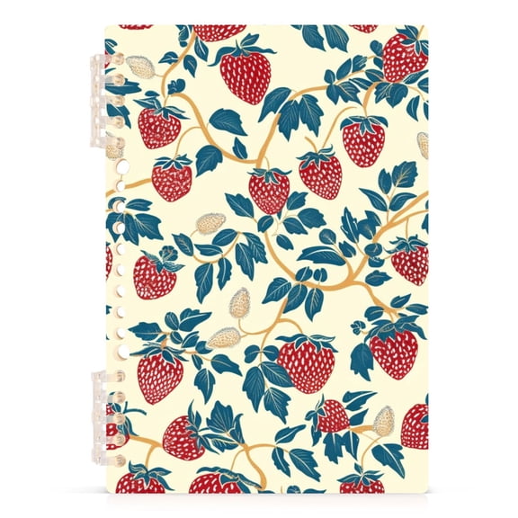 Abstract Strawberry Spiral Journal Notebook College Ruled Notebook 8.3" x 5.7" A5 Lined Thick Paper Page