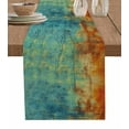 Abstract Streamline Modernist Marble Pattern Table Runners For Dining