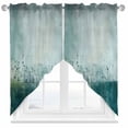 thumbnail image 1 of Abstract Street Art Swag Curtain Valance for Windows, Retro Watercolor Green Gradient Window Treatments Short Swag Topper for Kitchen Windows Bathroom Bedroom, 36"x36", 1 of 8