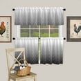 thumbnail image 1 of Abstract Stripe Black Gradient Curtain Tier and Valance Set 3 Piece, Modern Morocco Line 3-inch Rod Pocket Window Tier Curtains Valance for Kitchen Living Room, 1 of 9