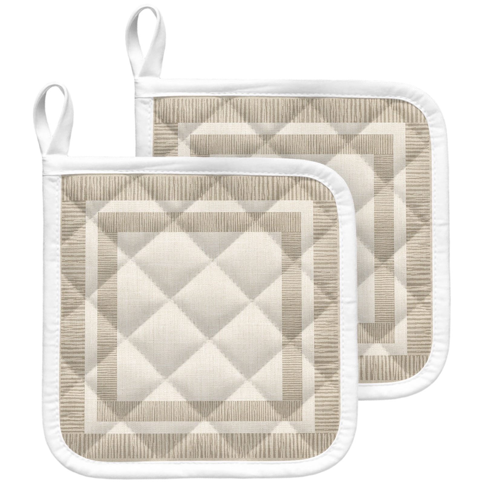 Abstract Stripe Linen Kitchen Potholder Heat-proof Pot Holders Rustic ...