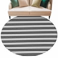 thumbnail image 1 of Abstract Stripe Round Area&nbsp;Rug 8ft Classic Black Point Lines Non-Slip&nbsp;Washable Circle Rugs Soft Felt Indoor Floor Mat for Bedroom Kitchen Living Room Bathroom, 1 of 9