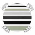 Abstract Stripe Round Table Cover, Classic Sage Green Black Lines Art ...