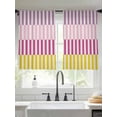 thumbnail image 1 of Abstract Stripe Sheer Curtains 54 Inches Long 2 Panels Classic Pink Gradient Lines Art Light Filtering Semi Sheer Window Curtains Drapes for Bedroom Living Room 52"x54", 1 of 7