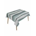 thumbnail image 1 of Abstract Stripe Table Cloth 60x102 Inch Rectangle, Green Gary Watercolor Wave Texture Waterproof Tablecloth Washable Table Cover for Party Picnic Dinner Decor, 1 of 9