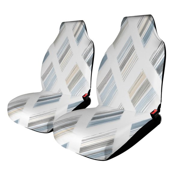 Abstract Striped Geometric Pattern Car Seat Covers Front Seats Universal Fit for Cars SUV Truck Auto Interior Accessories