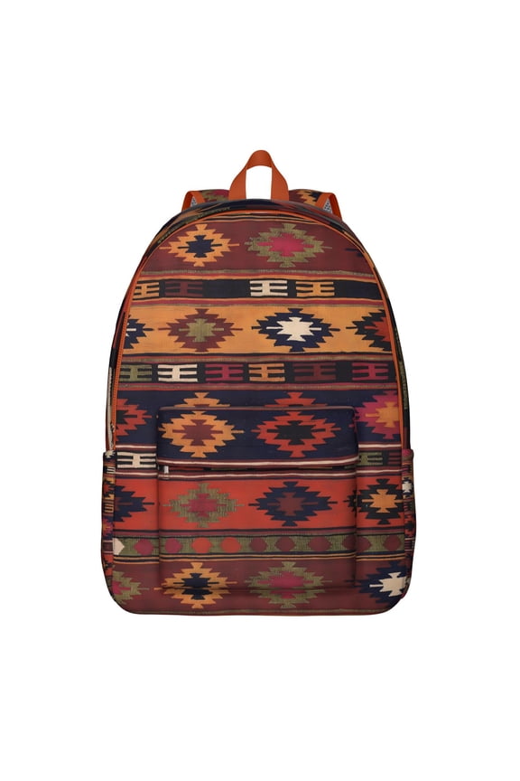 Abstract Stripes Lightweight Travel Backpack – Bohemian Women’s Bag for Campus Commuting, Shopping, Gym or Day Use