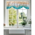 thumbnail image 1 of Abstract Summer Tie Up Valances Curtain, Adjustable Kitchen Green Ocean Beach Wave Valances for Windows Decor, Rod Pocket Short Curtains Set for Bedroom/Bathroom, 42"x12", 1 of 9