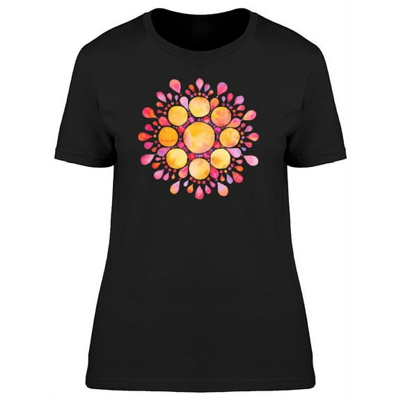 Abstract Sun Flower Modern Art T-Shirt Women -Image by Shutterstock, Female Medium