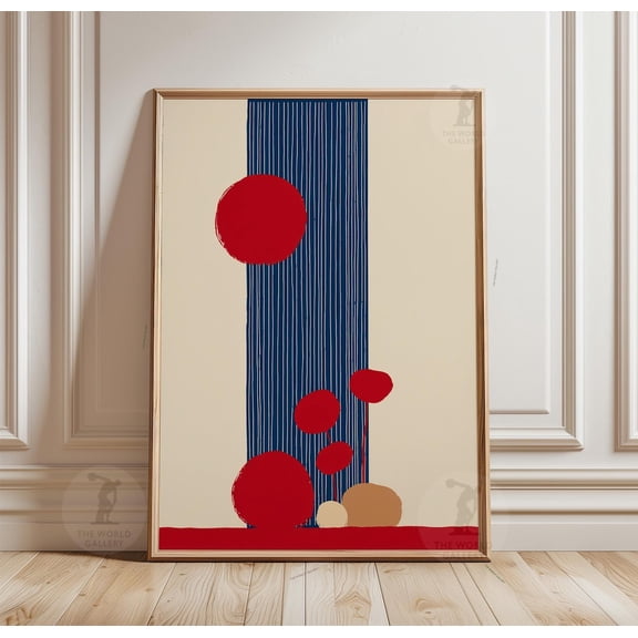 Abstract Sun Poster Minimal Boho Wall Art Retro Geometric Neutral, Unframed Poster