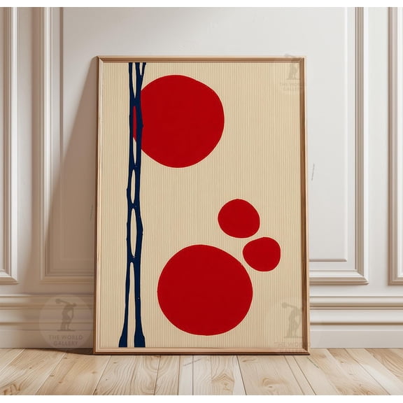 Abstract Sun Poster Minimal Geometric Wall Art Retro Boho Neutral, Unframed Poster