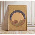 Abstract Sun Poster, Minimal Japanese Circle, Modern Living Room And ...