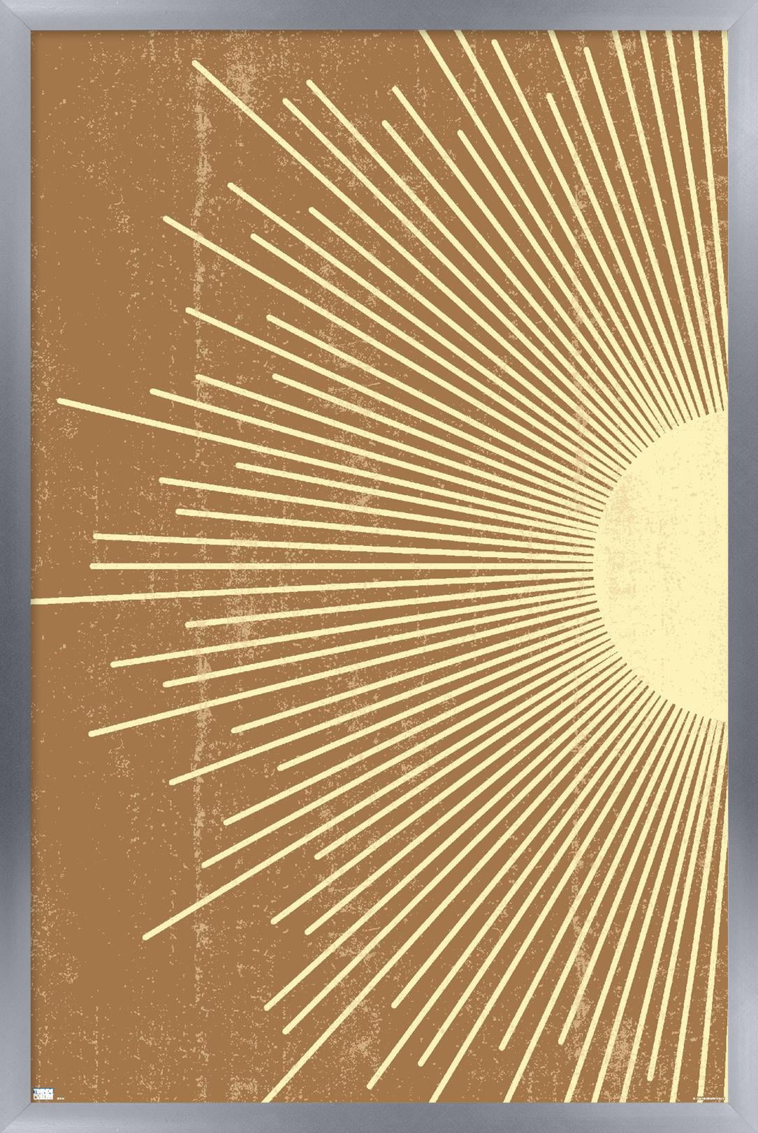 Abstract Sun Wall Poster, 22.375" x 34" Framed