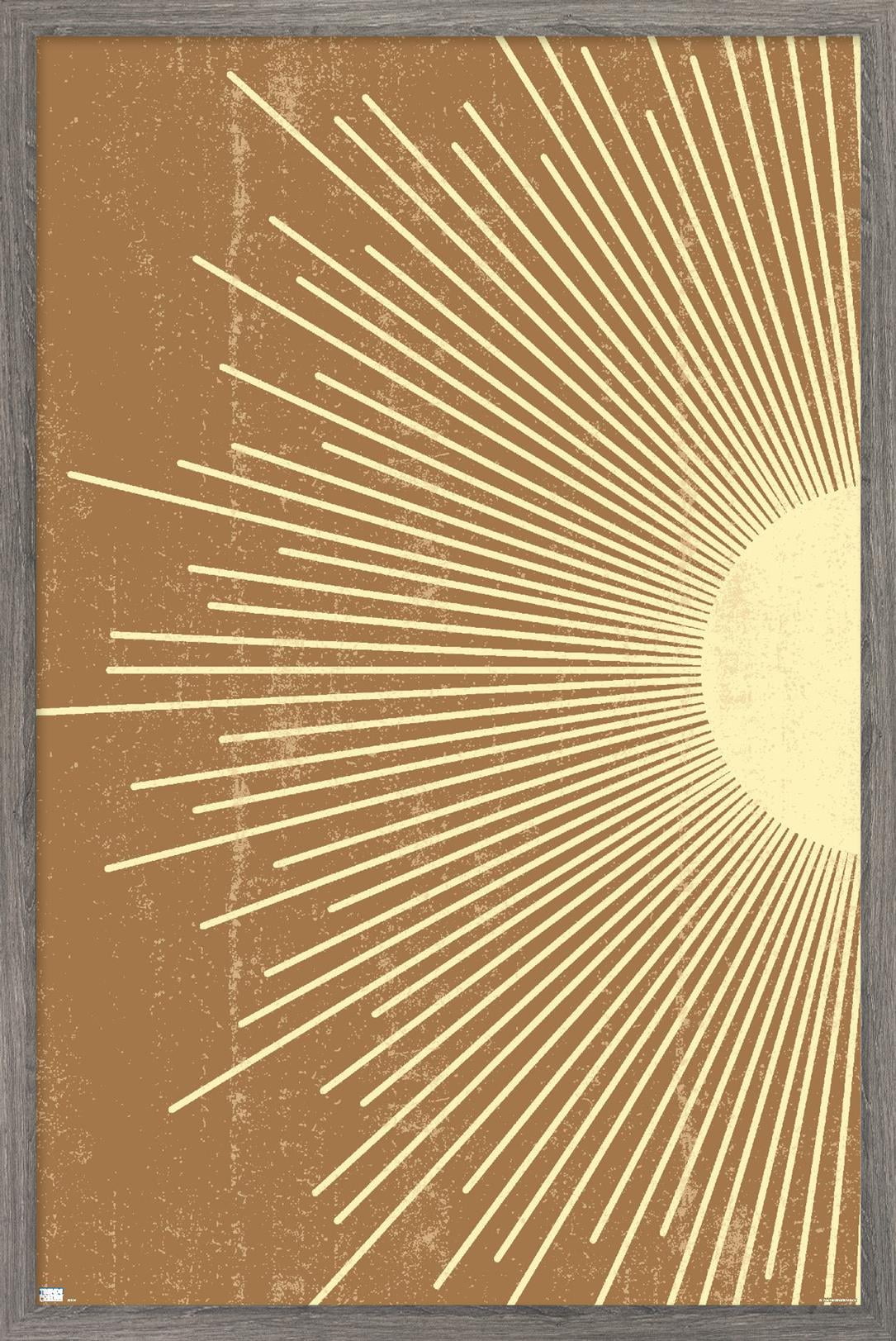 Abstract Sun Wall Poster, 22.375" x 34" Framed