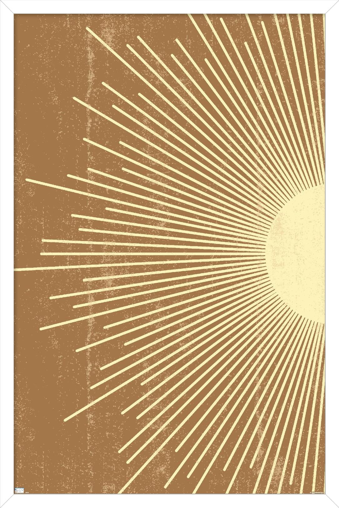 Abstract Sun Wall Poster, 22.375" x 34" Framed