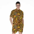 thumbnail image 1 of Abstract Sunflower Pattern Short Sleeve Men'S Rompers Casual Summer Jumpsuits Outfit, 1 of 4