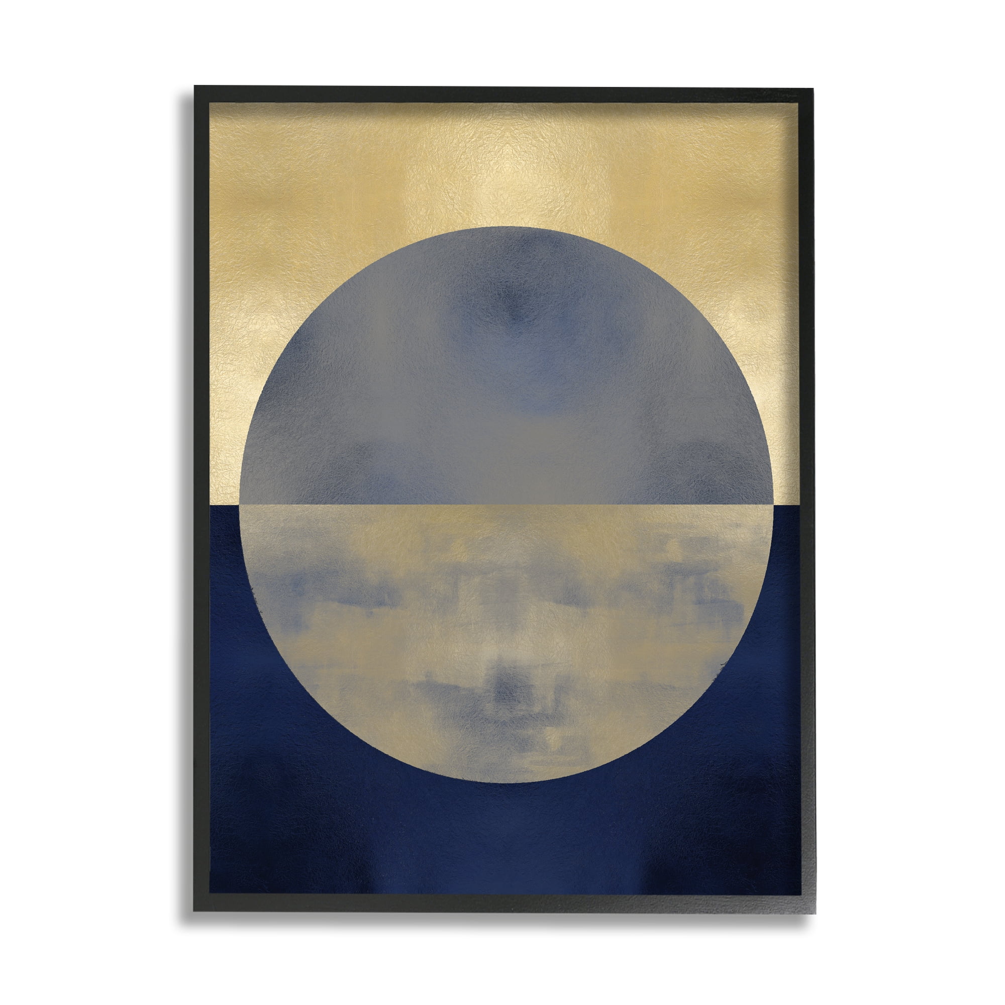 Abstract Sunset Interpretation Gold Distressed 16 in x 20 in Framed Painting Art Print, by Stupell Home Décor