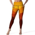 Abstract Sunset Leggings Sexy Visible Light Print High Waist Yoga Pants